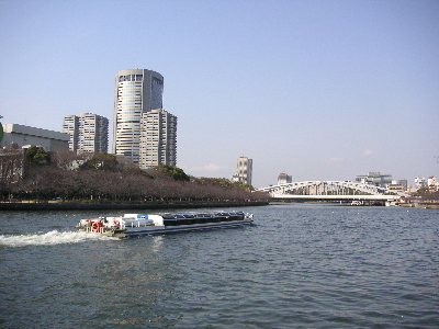 大川・OAP、桜の宮橋（銀橋）、水上バス